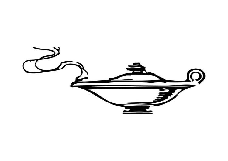Coloring page Genie of the Lamp