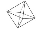Coloring pages geometrical figure - octahedron