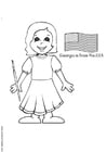 Coloring pages Georgia from the USA