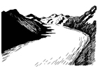coloring-page glacier