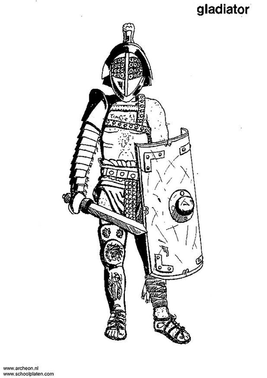 Coloring page gladiator