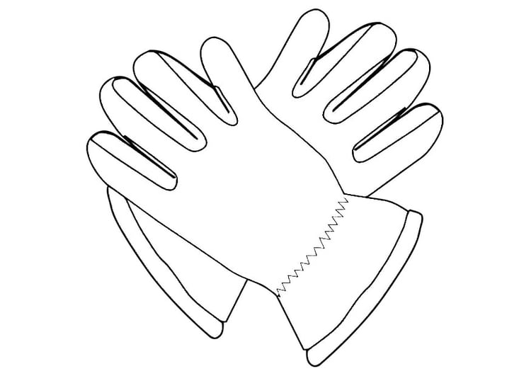 Coloring page gloves
