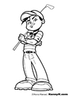 Coloring pages play golf