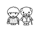 Coloring pages grandmother and grandfather