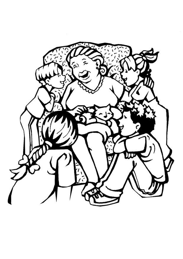 Coloring page Grandmother - img 13808.