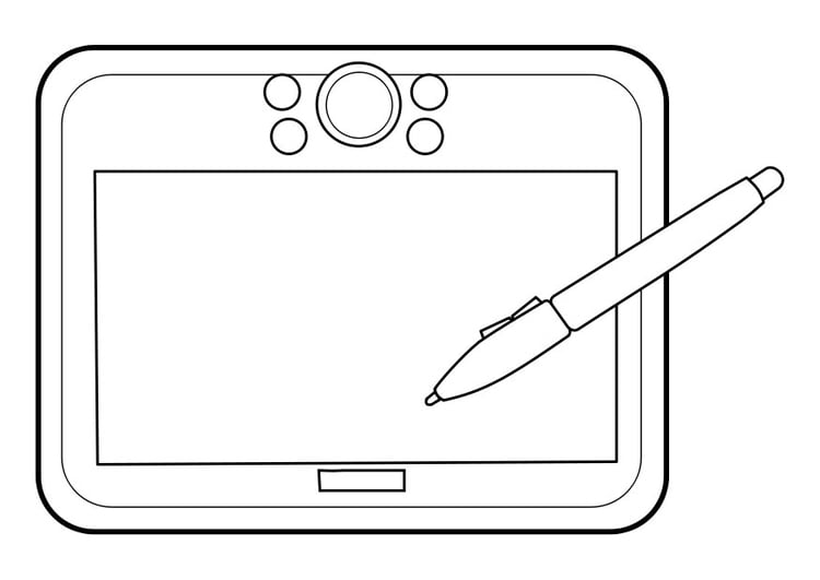 Coloring page graphics tablet