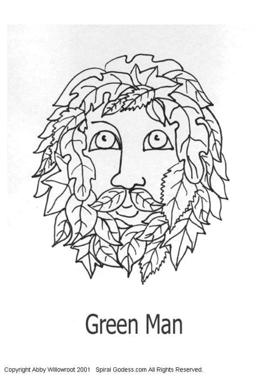 Coloring page Green Man