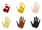 Coloring pages hand prints