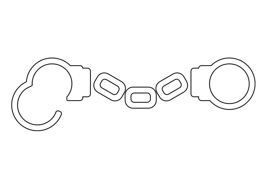 Coloring page handcuffs   img 26395.