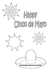 Coloring pages happy Cinco de Mayo
