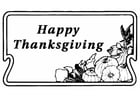 Coloring pages Happy Thanksgiving