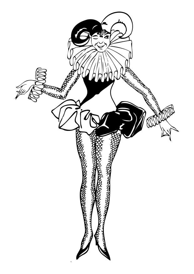 Coloring page harlequin - img 26267.