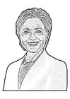 Coloring pages Hillary Clinton
