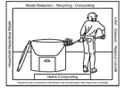 Coloring pages home composting container