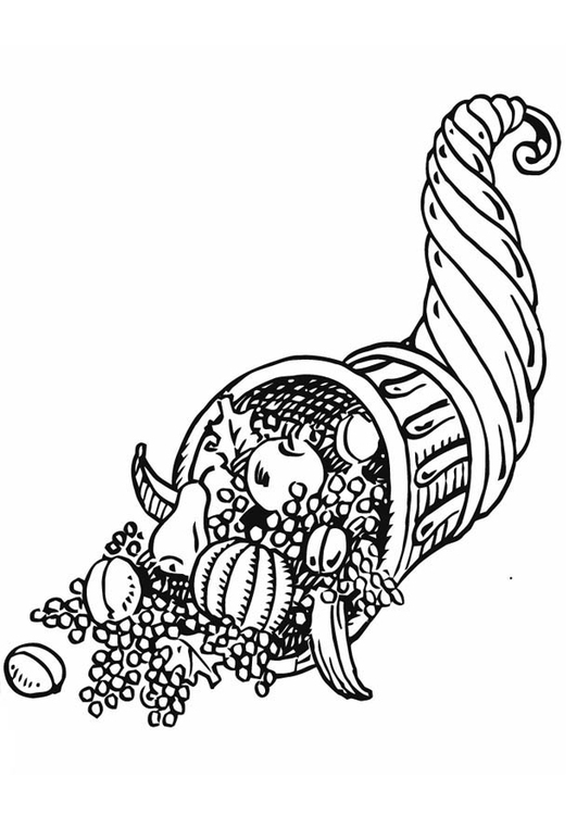 Coloring page horn