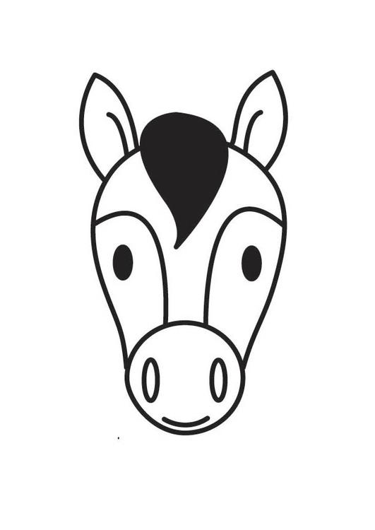 Coloring page Horse Head img 17536