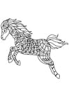 Coloring pages horse jumps