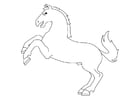 Coloring pages horse on haunches