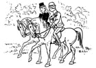 Coloring pages Horse Riding