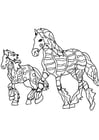 Coloring pages horses