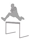 Coloring pages hurdle racing