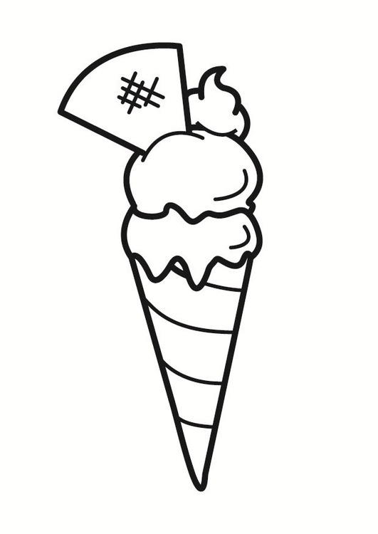 Coloring page ice cream