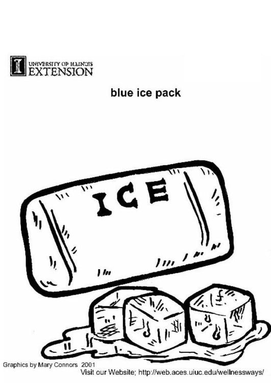 Coloring page ice pack