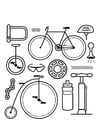 Coloring pages icons - bicycle