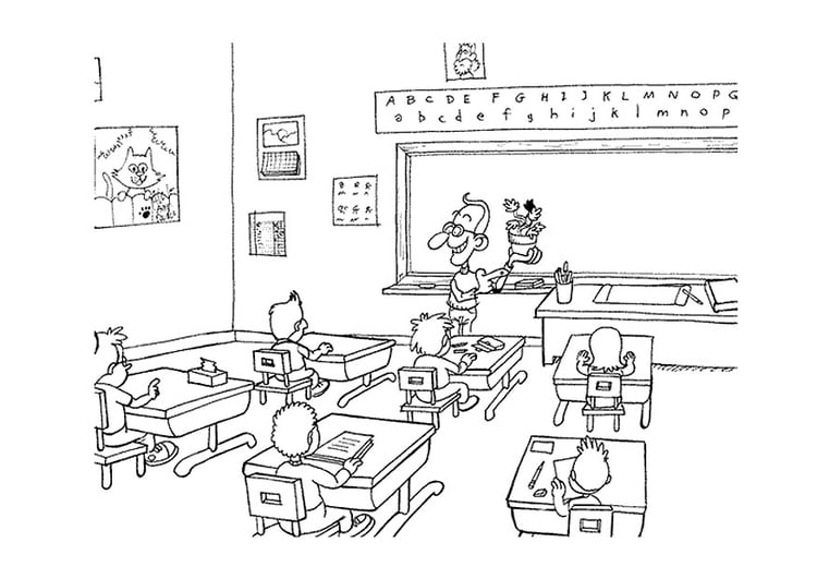 Coloring page in class - img 9498.