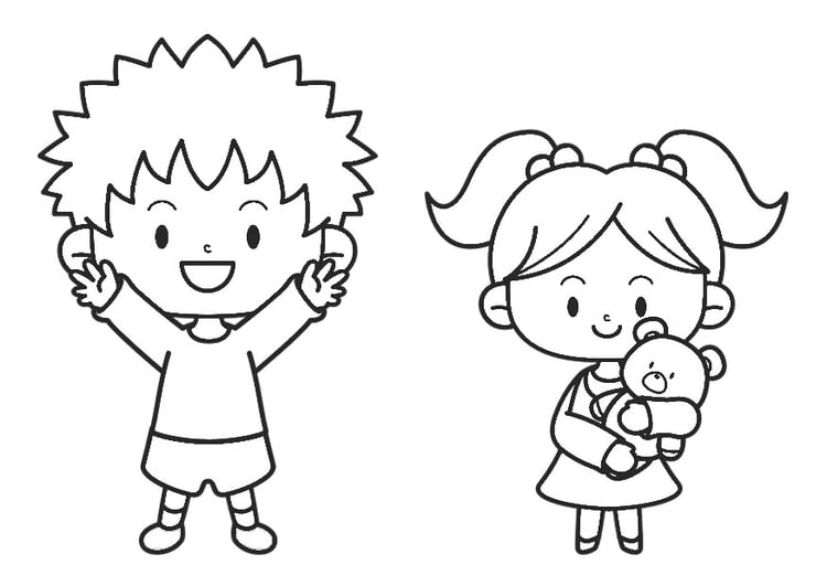 Coloring page infant and toddler