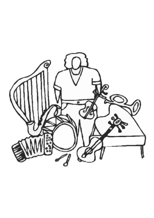 coloring pages instruments. Coloring page instruments
