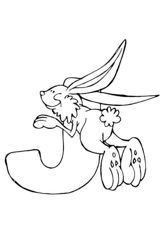 Coloring page J