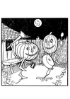 Coloring pages Jack O' Lantern's dance
