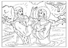 Coloring pages Jesus baptized