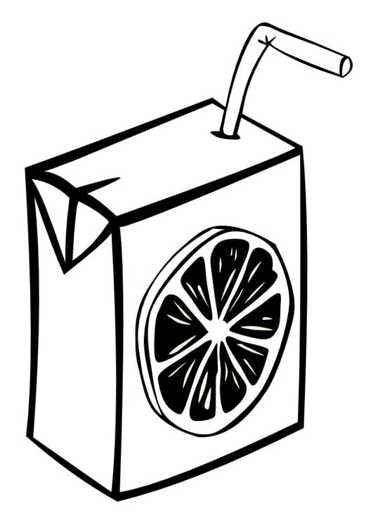 Coloring page juice box
