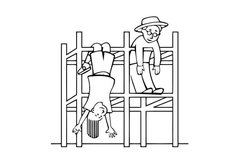 Coloring page jungle gym
