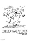 Coloring pages keep moving
