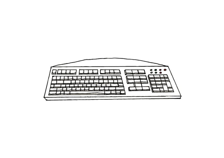 Coloring page keyboard