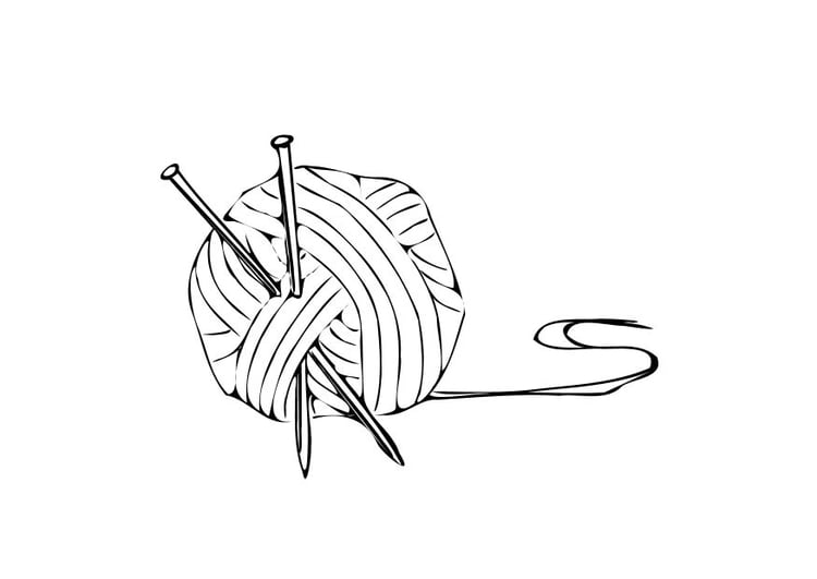 Coloring page knitting