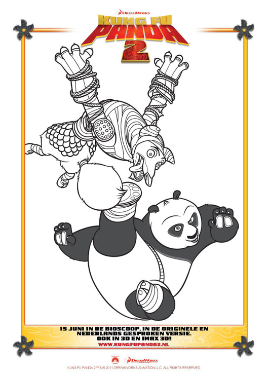 Coloring page Kung Fu Panda 2