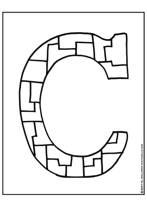 letter a coloring pictures. Coloring page Letter C
