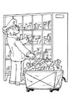 Coloring pages letter-delivering process 5