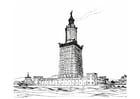 Coloring pages lighthouse of Alexandria