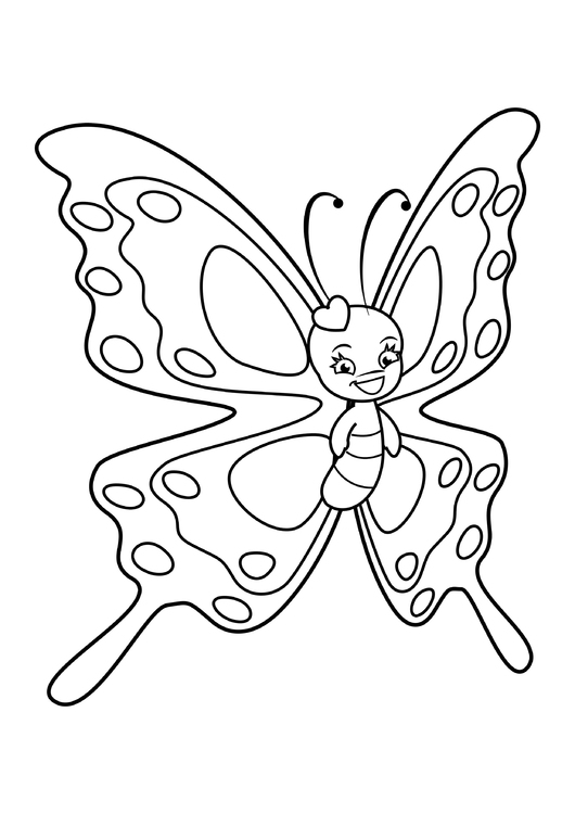 Coloring page lovely butterfly
