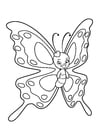 Coloring pages lovely butterfly