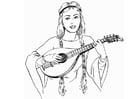 Coloring pages Lute