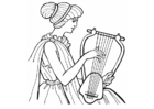 Coloring pages Lyre