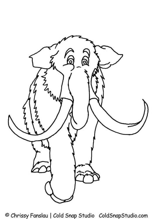 Coloring page mammoth