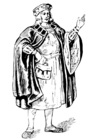 Coloring pages man with cloak