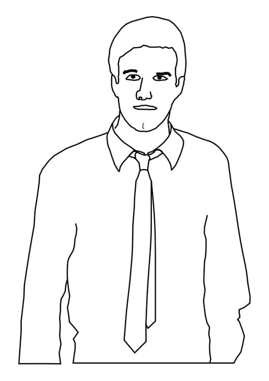 Coloring page man with tie